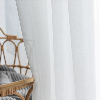 Luxe Blanc Rideau Voile Transparent