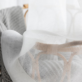 Luxe Blanc Rideau Voile Transparent 3
