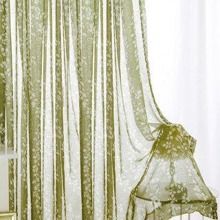 Pascal Olive Green Vine Print Semi Sheer Voile Curtain
Pascal Olive Vert Vigne Imprimé Rideau Voile Semi-Transparent