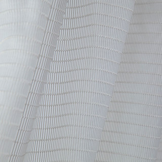 Tide Luxe Rayures Horizontales Gris Clair Rideau Voile