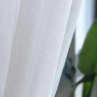 Étoiles scintillantes, rideau voilage blanc à paillettes 5