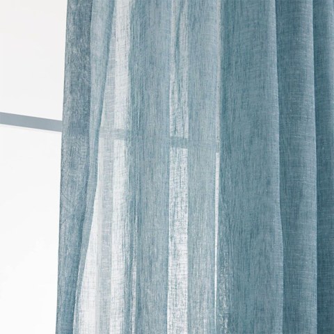 Daytime Textured Weaves Dusky Blue Sheer Voile Curtain
Jour Texturé Tissé Bleu Poussiéreux Rideau Voile Léger 1
