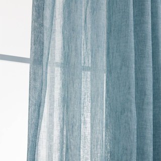 Daytime Textured Weaves Dusky Blue Sheer Voile Curtain
Jour Texturé Tissé Bleu Poussiéreux Rideau Voile Léger