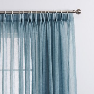 Daytime Textured Weaves Dusky Blue Sheer Voile Curtain
Jour Texturé Tissé Bleu Poussiéreux Rideau Voile Léger 3