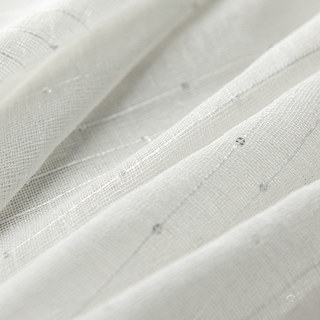 Argenté à paillettes scintillant rayé blanc rideau voilage transparent 3