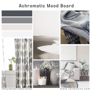 Infinity Bleu Gris Moderne Voile Géométrique Rideau 5