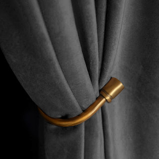 Rideau de velours anthracite foncé de qualité supérieure 3