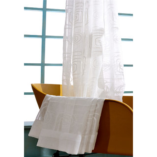 Spiral Maze Pattern Embroidered Cotton White Sheer Voile Curtain
→
Motif Labyrinthe en Spirale Brodé Coton Blanc Voile Transparent Rideau 3
