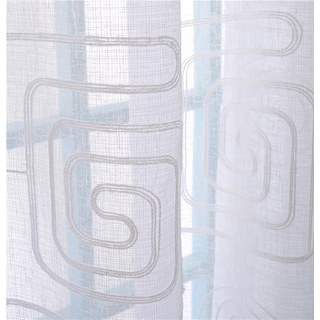Spiral Maze Pattern Embroidered Cotton White Sheer Voile Curtain
→
Motif Labyrinthe en Spirale Brodé Coton Blanc Voile Transparent Rideau 8