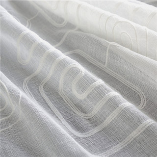 Spiral Maze Pattern Embroidered Cotton White Sheer Voile Curtain
→
Motif Labyrinthe en Spirale Brodé Coton Blanc Voile Transparent Rideau 7