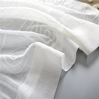 Spiral Maze Pattern Embroidered Cotton White Sheer Voile Curtain
→
Motif Labyrinthe en Spirale Brodé Coton Blanc Voile Transparent Rideau 6