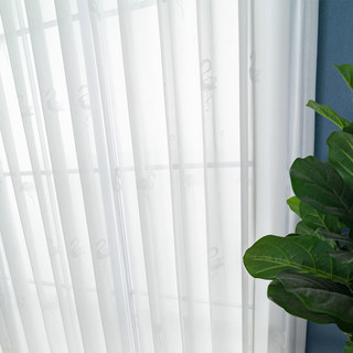 Élégants Flamants Ivoire Jacquard Voilage Rideau 5