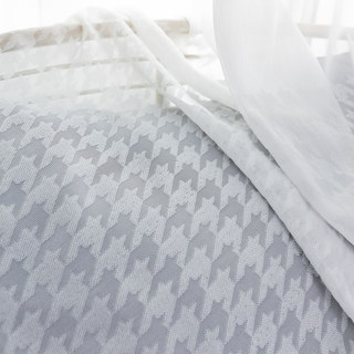 Ivoire Demi Impression H Houndstooth Jacquard Tulle Voile Rideau