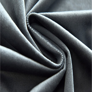 Rideaux de velours bleu gris métallisé de luxe 9