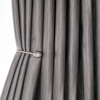 Metallic Silky Rippled Wave Charcoal Grey Blackout Curtain
Metallic Silky Ondulé Gris Anthracite Rideau Occultant 2