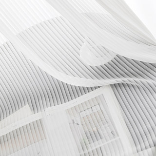 Sun Rays Bold Striped White Chiffon Sheer Curtain
Sun Rays Rayures audacieuses Blanc Chiffon Voilage  7