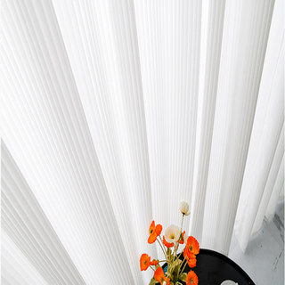 Sun Rays Bold Striped White Chiffon Sheer Curtain
Sun Rays Rayures audacieuses Blanc Chiffon Voilage  5