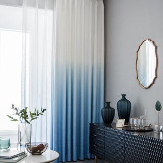 La Parfaite Association Rideau Dégradé Bleu Saphir 3