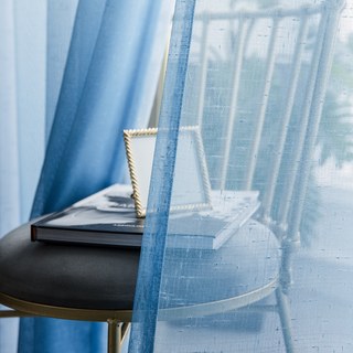 La Parfaite Association Ombré Saphir Bleu Voile Texturé Transparent 2