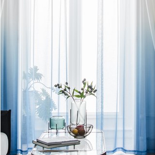 La Parfaite Association Ombré Saphir Bleu Voile Texturé Transparent 1