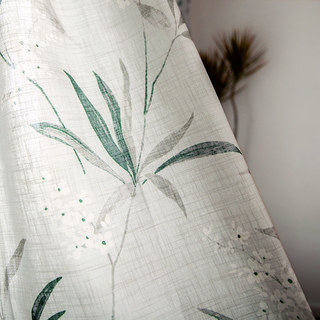Faire entrer le jardin à l'intérieur Rideau de style Jute floral en Bambou Gris Clair 6