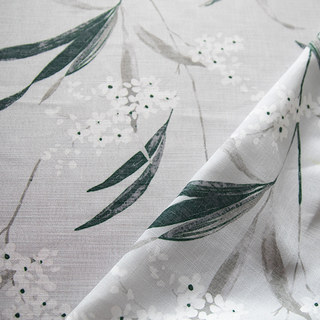Faire entrer le jardin à l'intérieur Rideau de style Jute floral en Bambou Gris Clair 2