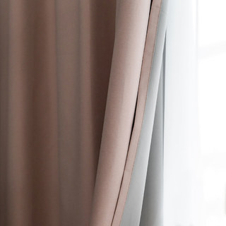 Herringbone Blush Pink Rideau 100% Blackout 14