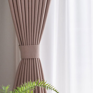 Herringbone Blush Pink Rideau 100% Blackout 6