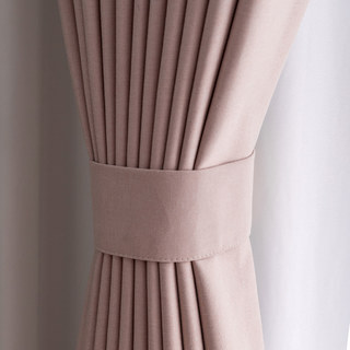 Herringbone Blush Pink Rideau 100% Blackout 8