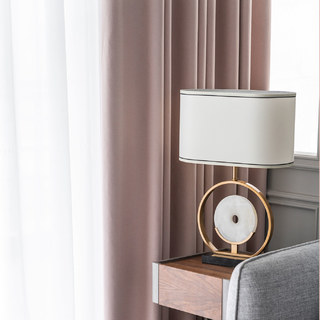 Herringbone Blush Pink Rideau 100% Blackout 5
