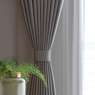Herringbone Gris Lilas Clair Rideau 100% Blackout 12