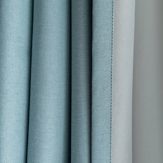 Herringbone Pastel Bleu Rideau Occultant 100% 10