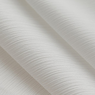Rayures fines Blanc Voile froissé Rideau transparent 8