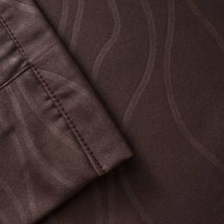 Rideaux occultants à motifs ondulés super épais marron café et noir 10