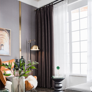 Rideaux occultants à motifs ondulés super épais marron café et noir 5