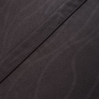 Ondulations Douces Super Épais Rideau Bicolore Gris Foncé 100% Anti-Lumière