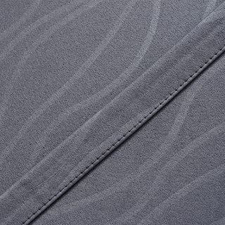 Ondulations Douces Super Épais Gris Clair Rideau 100% Anti-Lumière 11