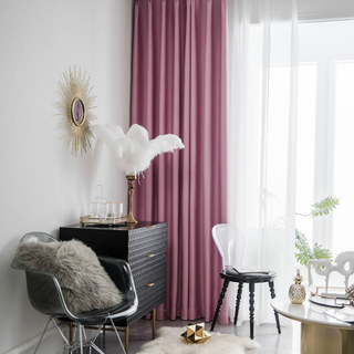 Rideau occultant super épais rose blush 3