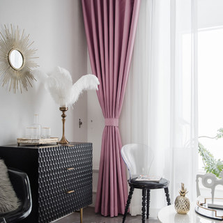 Rideau occultant super épais rose blush 10