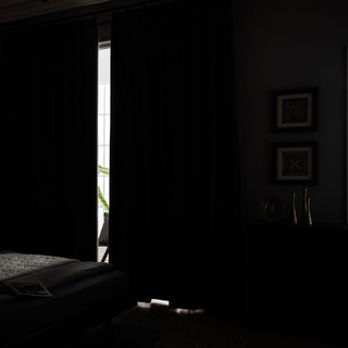 Super épais Gris foncé Rideau occultant 100% 11