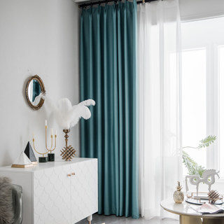 Rideau occultant turquoise vert super épais 3