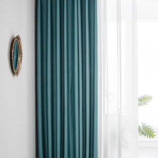 Rideau occultant turquoise vert super épais 1