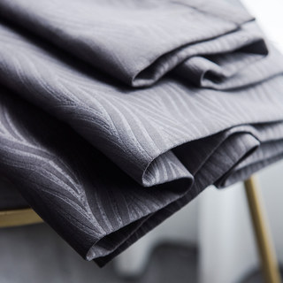 Super épais Feuilles de saule Gris foncé Rideau occultant 100% 14