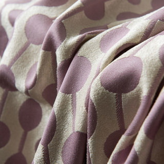 Lignes Perlées Rose Pâle Violet Pois et Rayures Rideau en Chenille 11