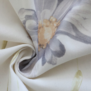 Faire entrer le jardin à l'intérieur Rideau de style Jute floral en coton gris à marguerites 8