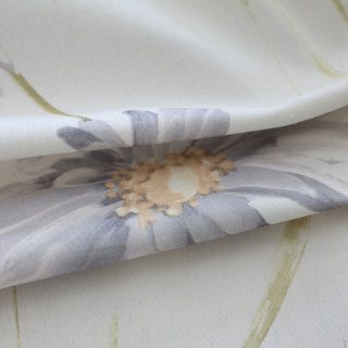 Faire entrer le jardin à l'intérieur Rideau de style Jute floral en coton gris à marguerites 7
