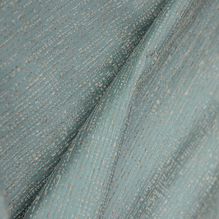 Métallique Fantaisie Délicatement Texturé Rayé Étincelant Chatoyant Gris Vert Rideau