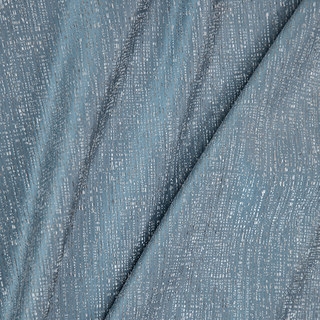 Métallique Fantaisie Délicat Texturé Rayé Étincelant Voile Brumeux Bleu Rideau