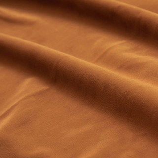 Fines rideaux en velours terracotta caramel orange brûlé
