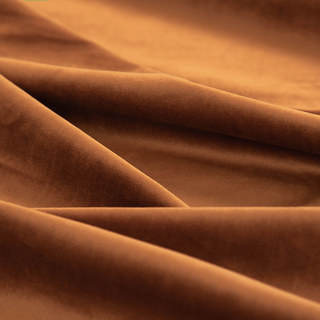 Fines rideaux en velours terracotta caramel orange brûlé 2